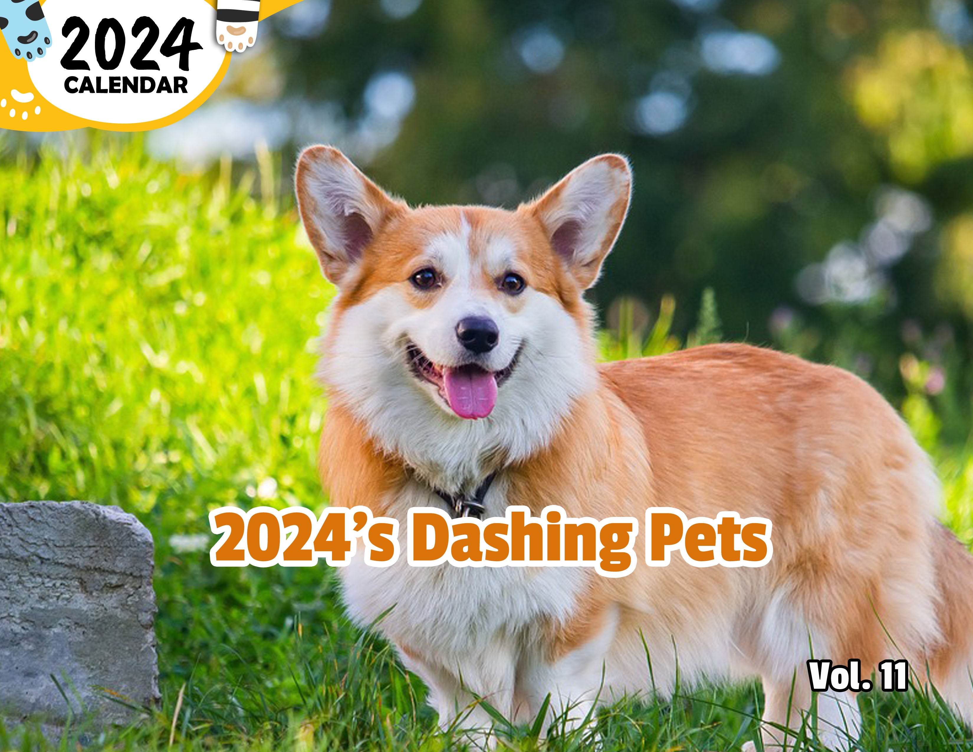 2024's Dashing Pets Volume Eleven: 2024 Wall Calendar (Published)