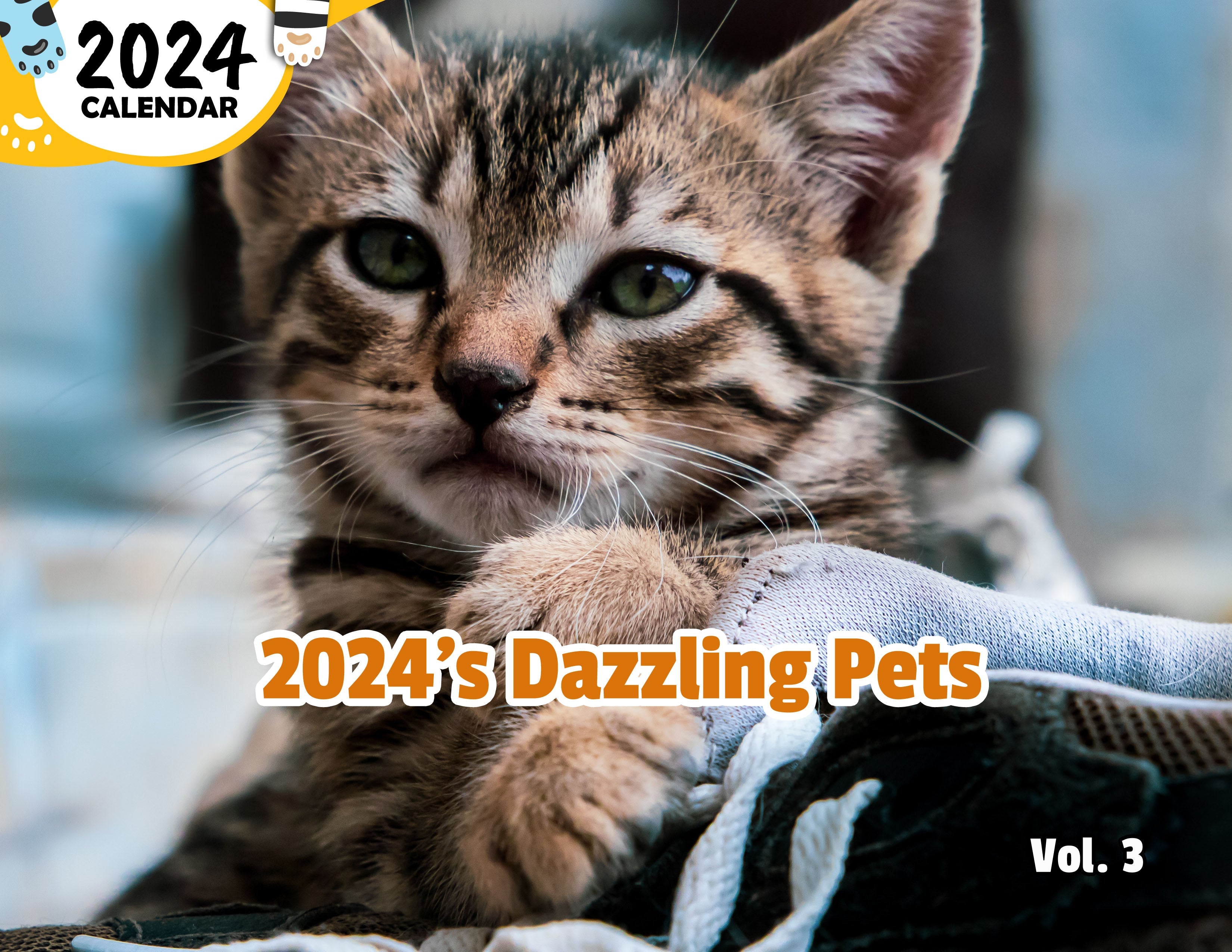 2024's Dazzling Pets Volume Three: 2024 Wall Calendar (Published)
