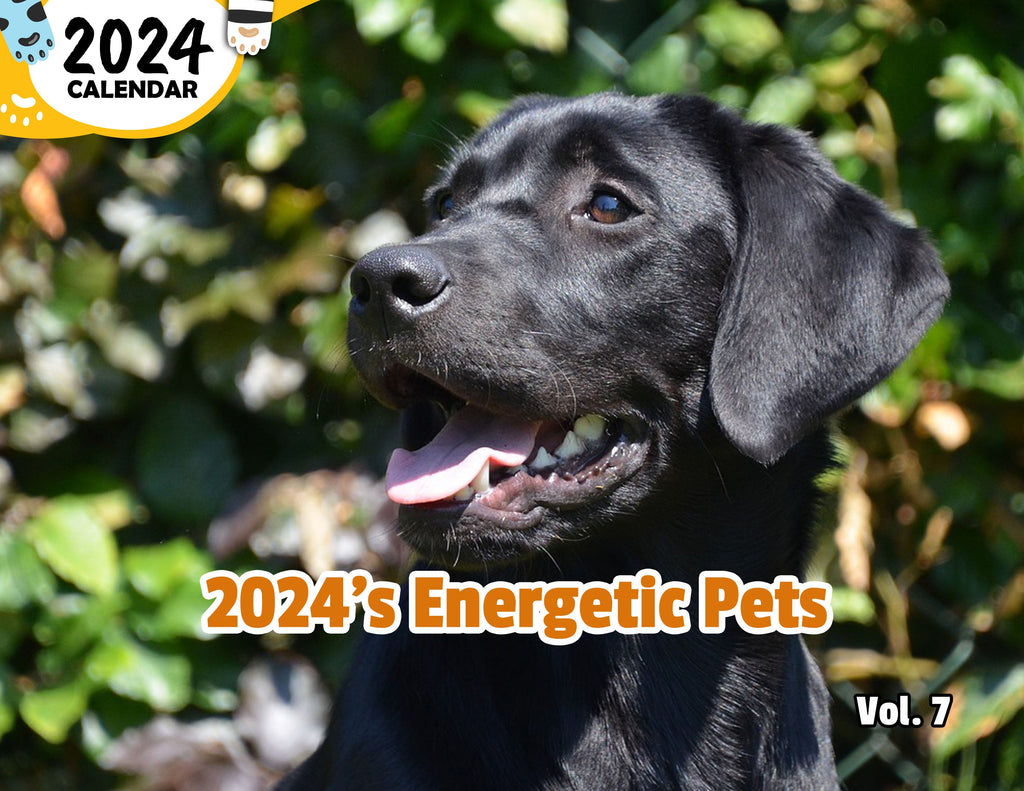 2024's Energetic Pets Volume Seven: 2024 Wall Calendar (Published)