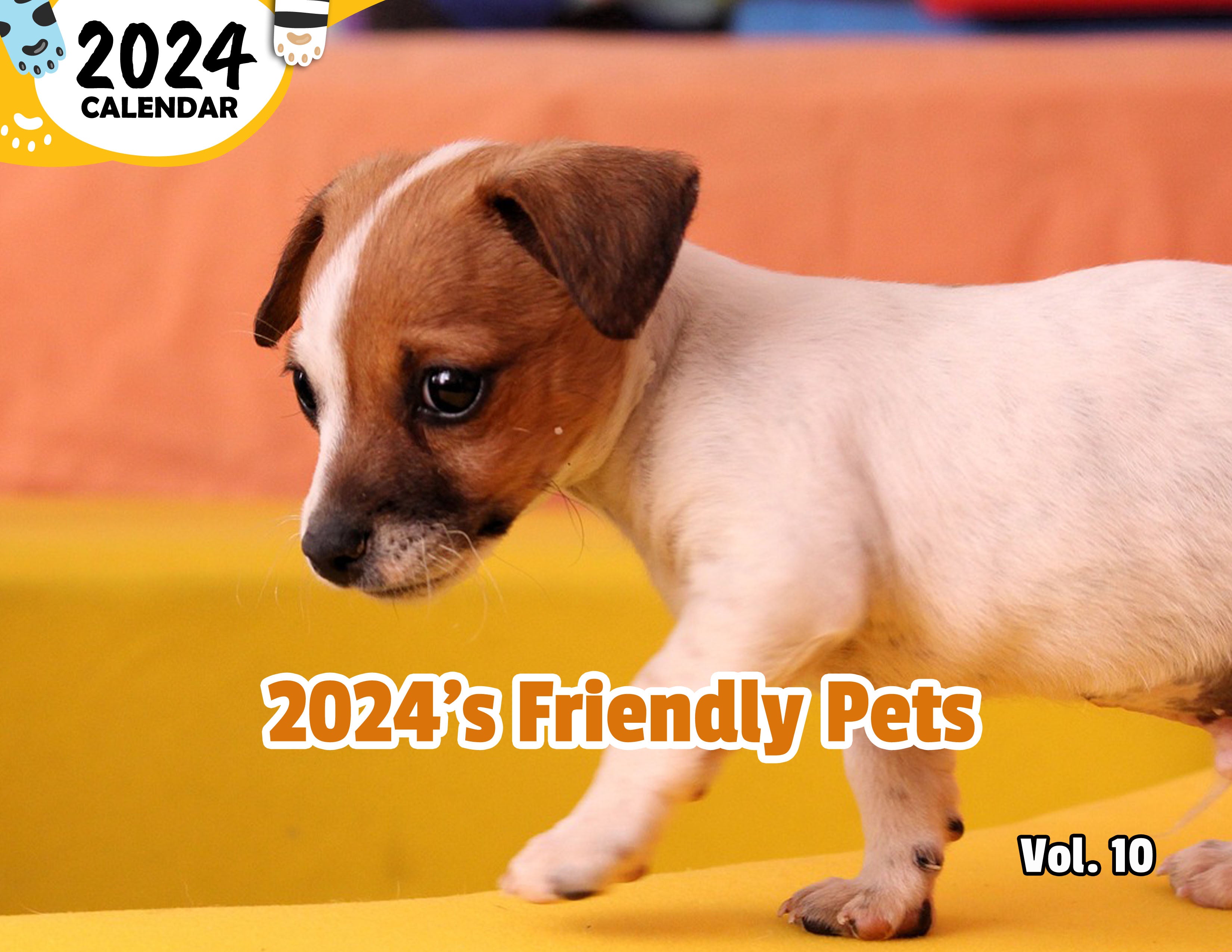 2024's Friendly Pets Volume Ten: 2024 Wall Calendar (Published)