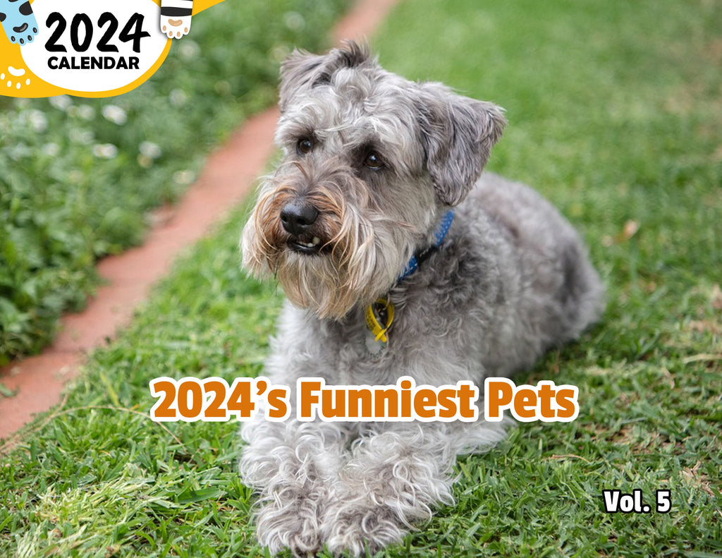 2024's Funniest Pets Volume Five: 2024 Wall Calendar (Published)