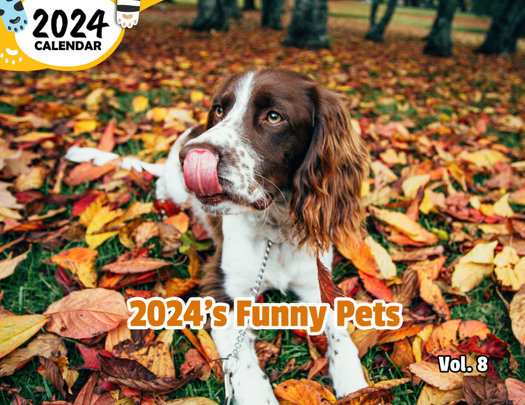 2024's Funny Pets Volume Eight: 2024 Wall Calendar (Published)