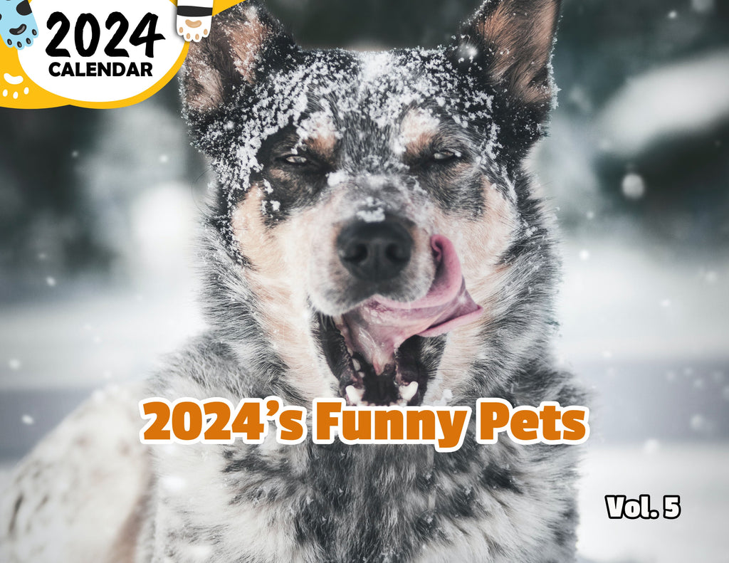 2024's Funny Pets Volume Five: 2024 Wall Calendar (Published)