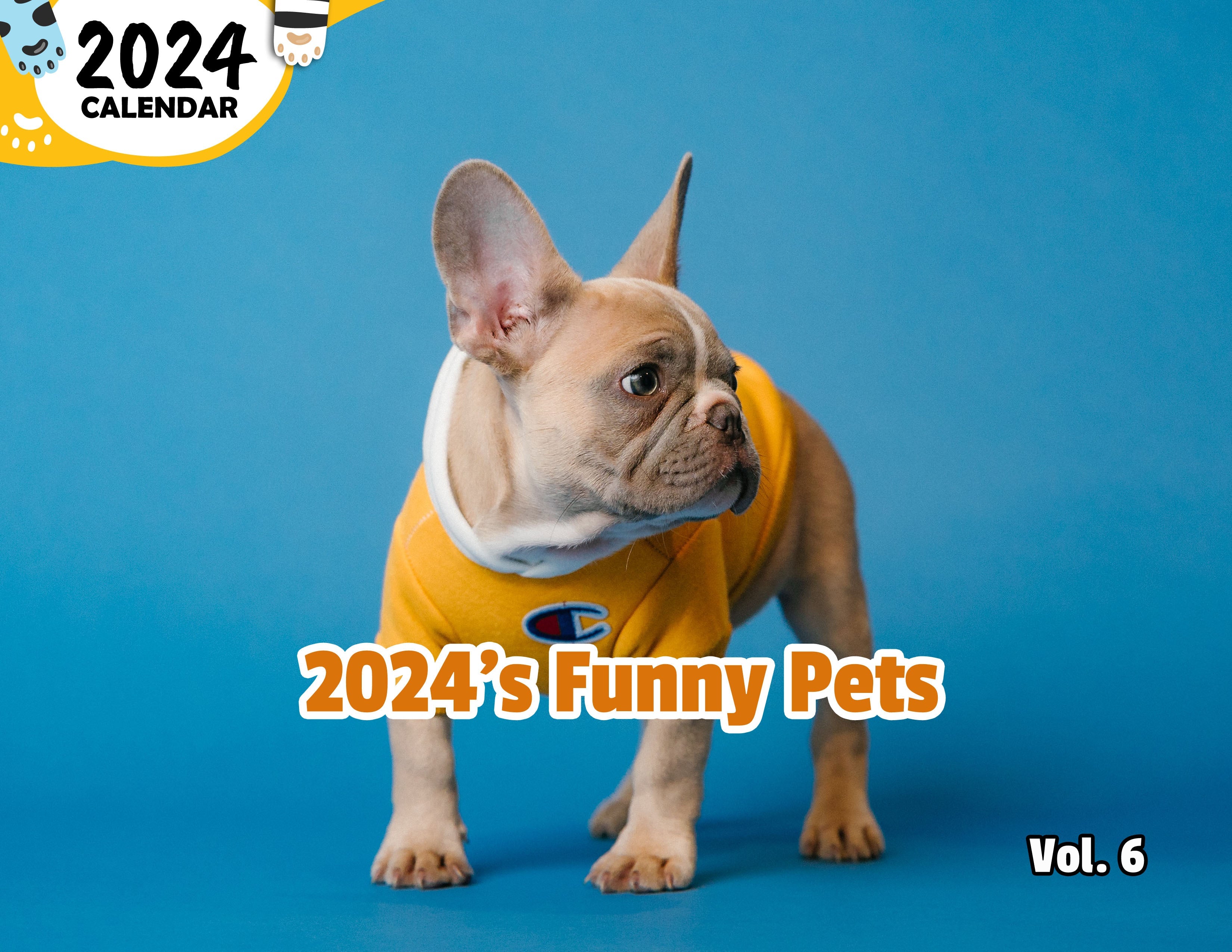 2024's Funny Pets Volume Six: 2024 Wall Calendar (Published)