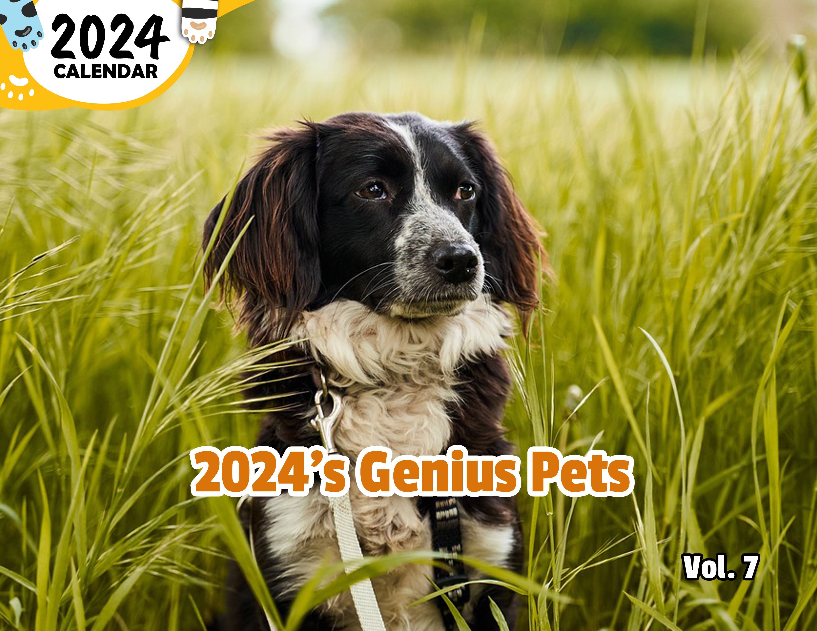 2024's Genius Pets Volume Seven: 2024 Wall Calendar (Published)