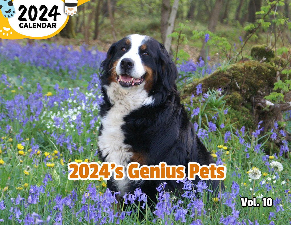 2024's Genius Pets Volume Ten: 2024 Wall Calendar (Published)