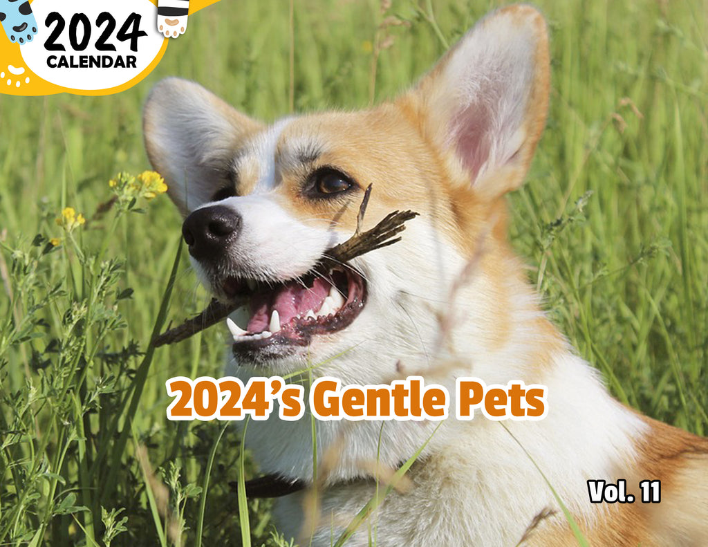 2024's Gentle Pets Volume Eleven: 2024 Wall Calendar (Published)