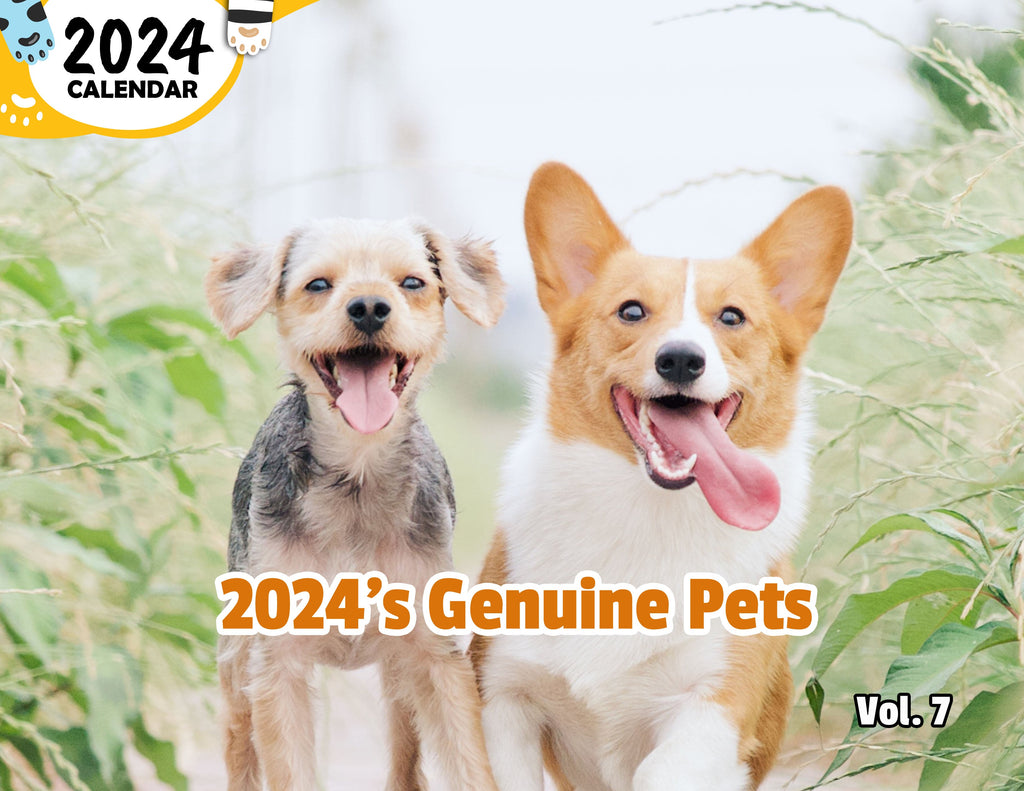 2024's Genuine Pets Volume Seven: 2024 Wall Calendar (Published)