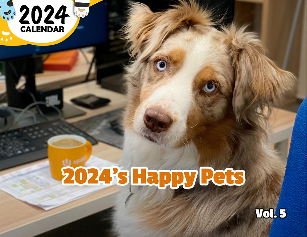 2024's Happy Pets Volume Five: 2024 Wall Calendar (Published)