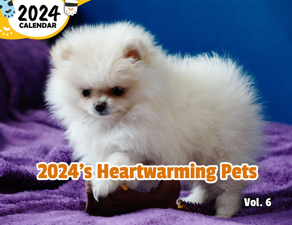2024's Heartwarming Pets Volume Six: 2024 Wall Calendar (Published)