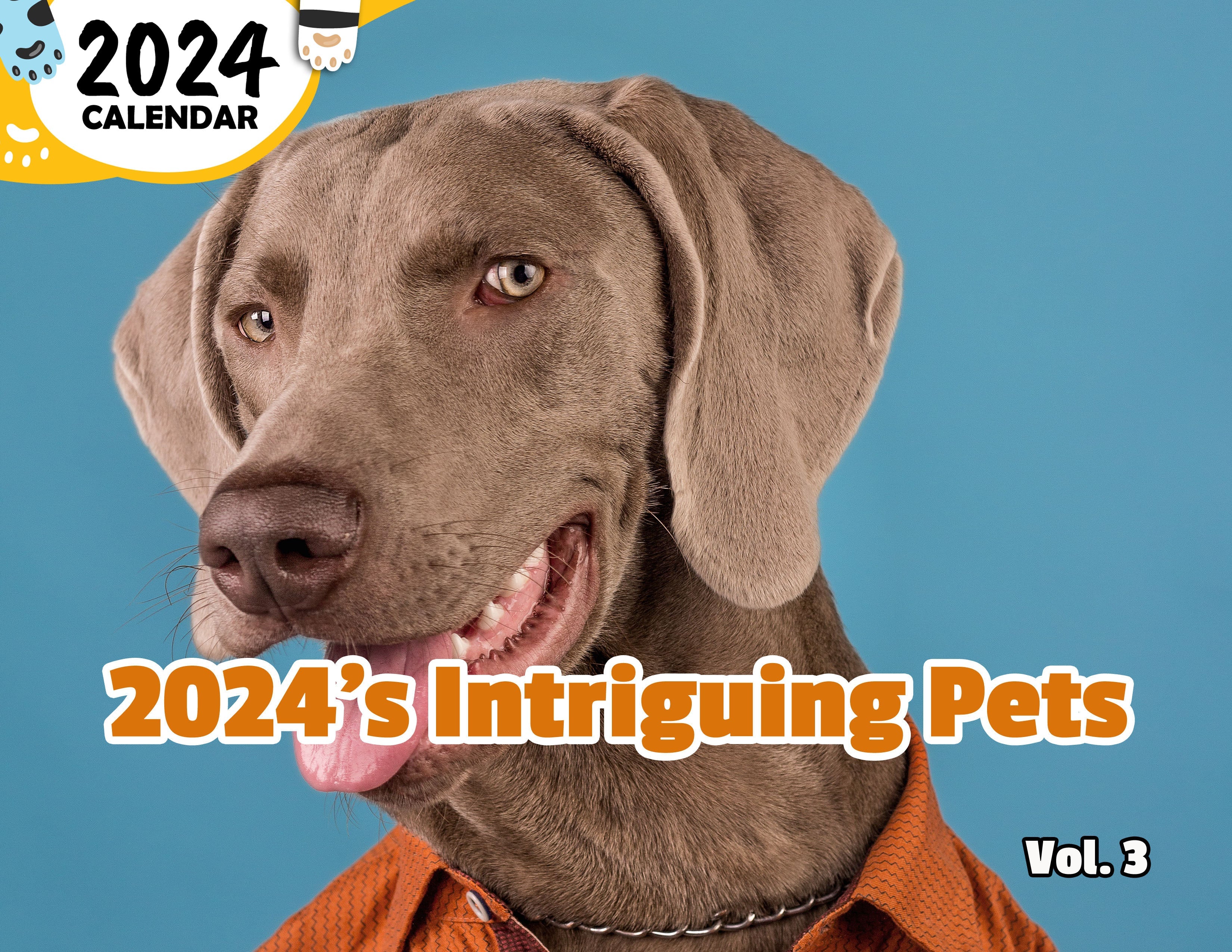 2024's Intriguing Pets Volume Three: 2024 Wall Calendar (Published)