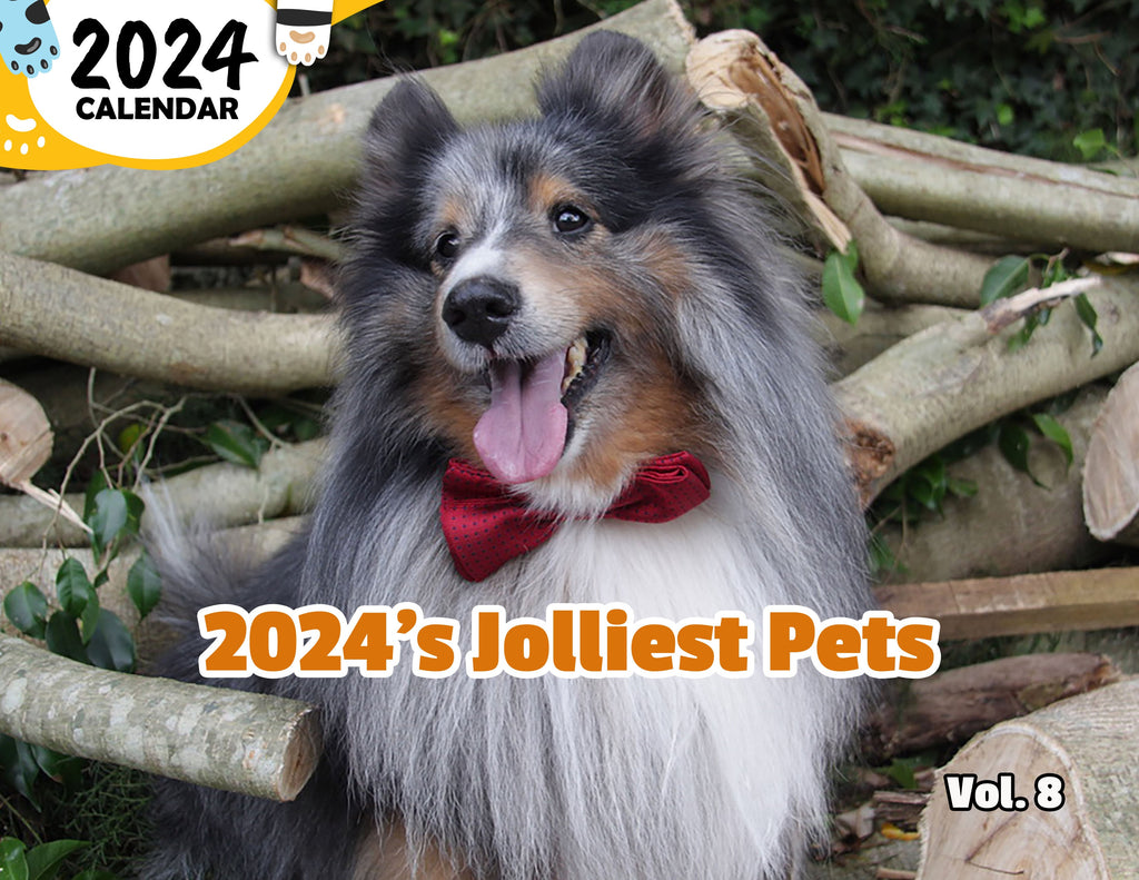 2024's Jolliest Pets Volume Eight: 2024 Wall Calendar (Published)