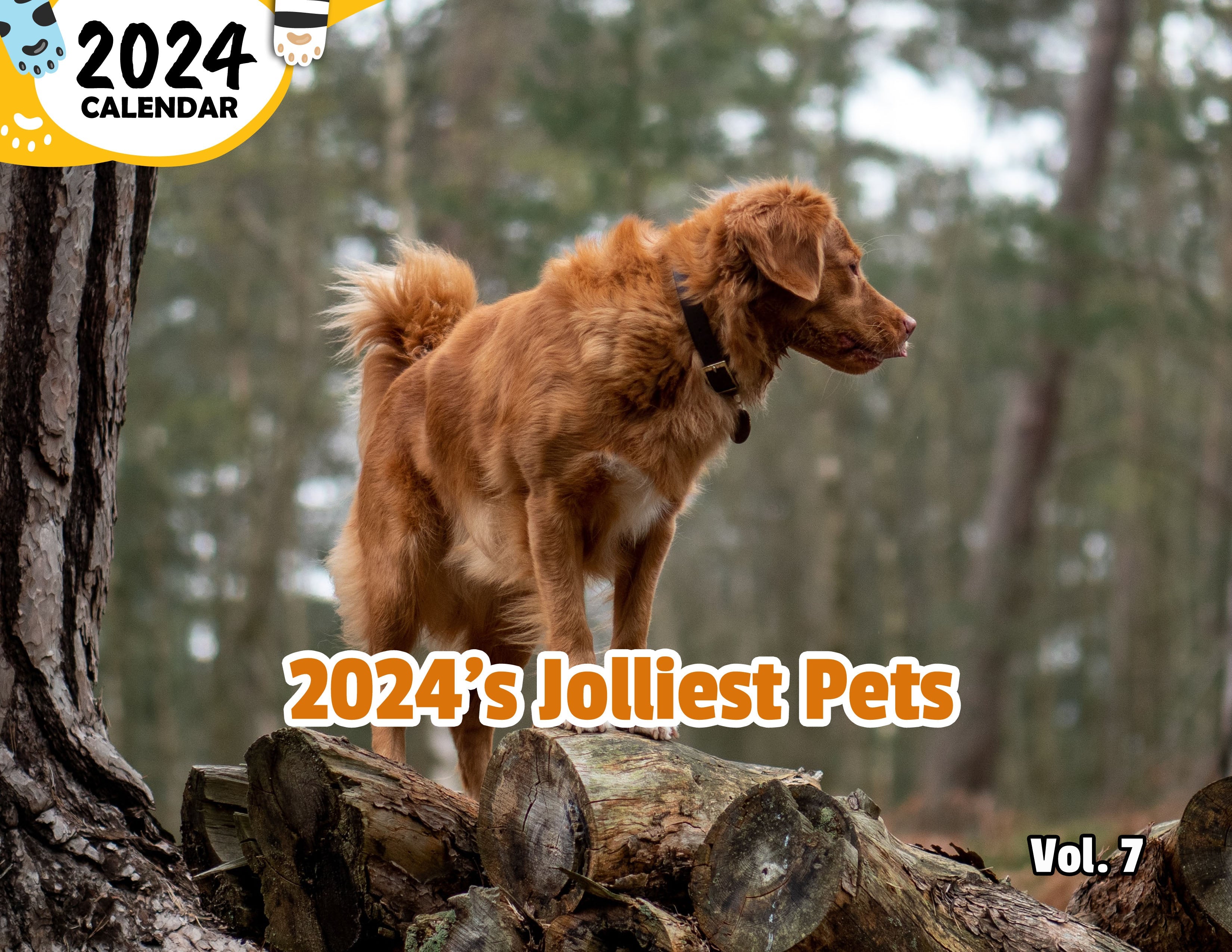 2024's Jolliest Pets Volume Seven: 2024 Wall Calendar (Published)