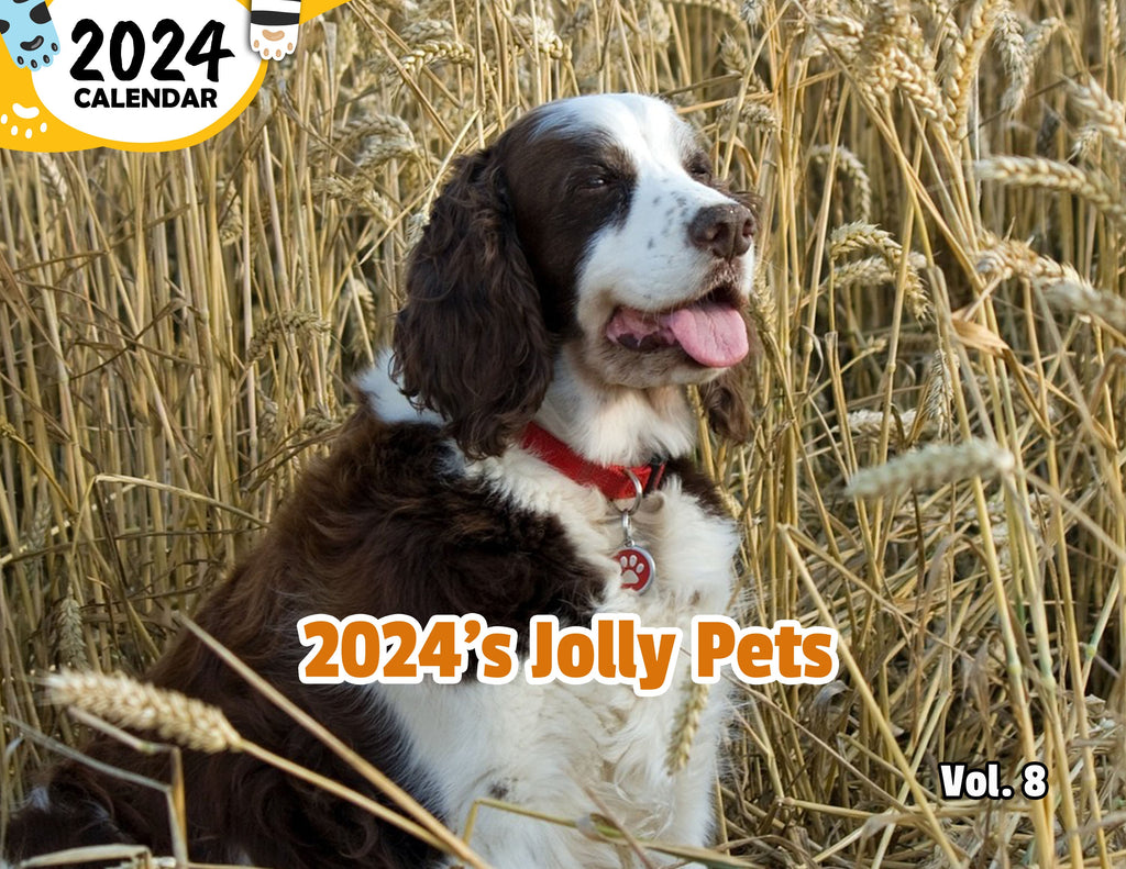 2024's Jolly Pets Volume Eight: 2024 Wall Calendar (Published)