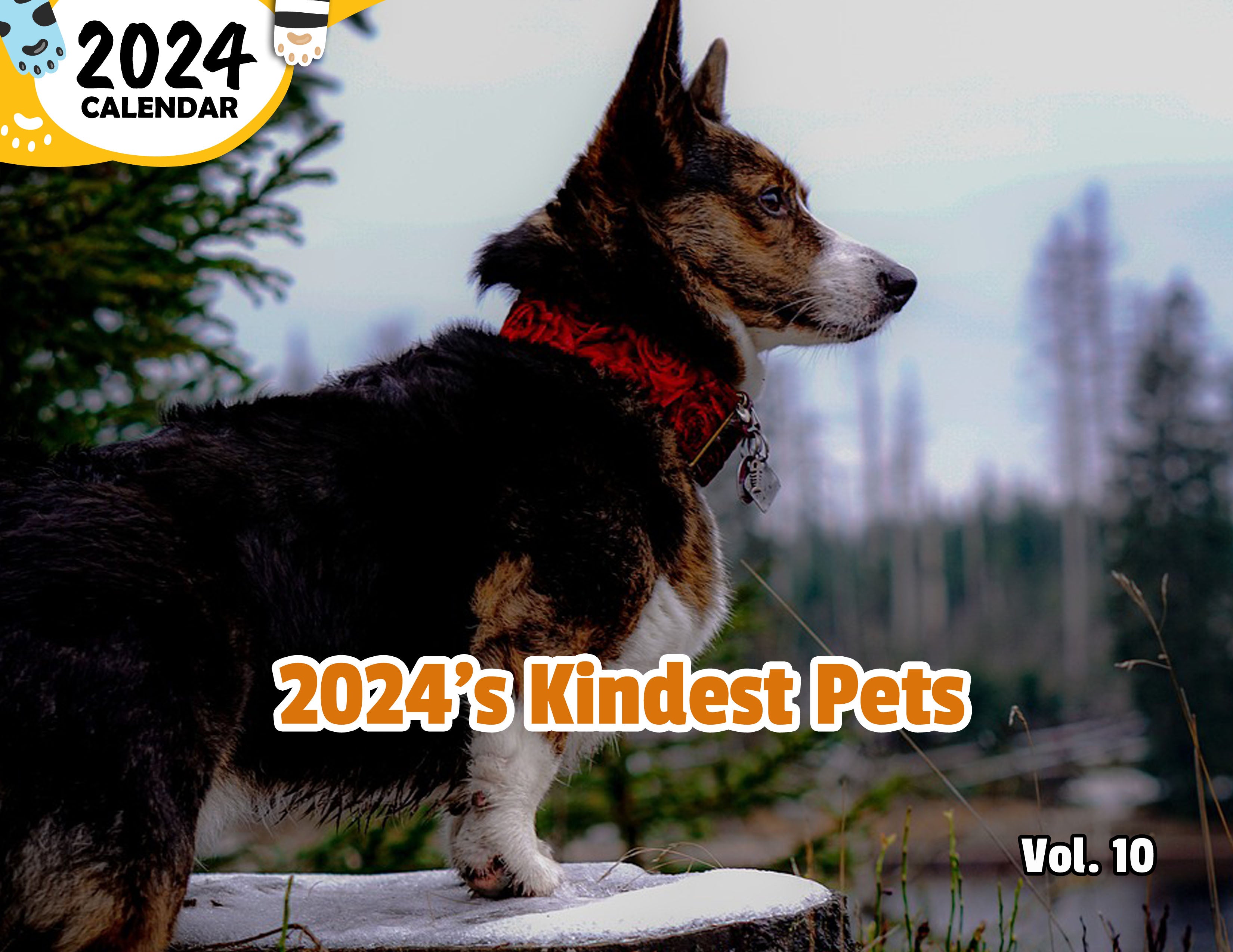 2024's Kindest Pets Volume Ten: 2024 Wall Calendar (Published)