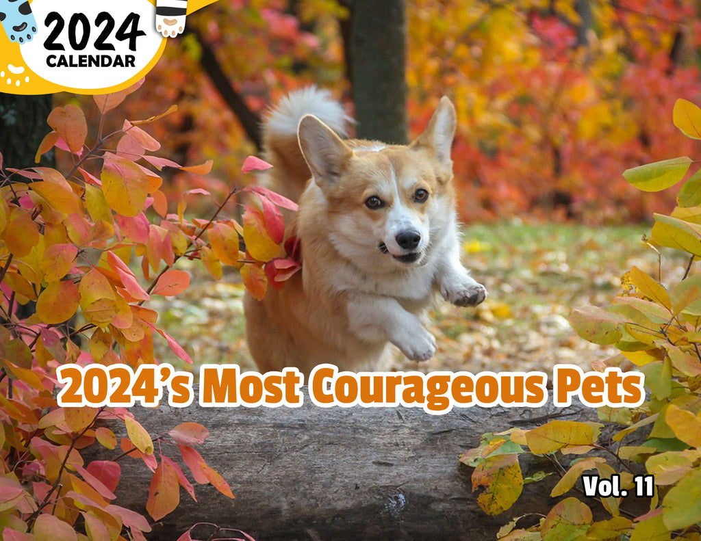 2024's Most Courageous Pets Volume Eleven: 2024 Wall Calendar (Published)