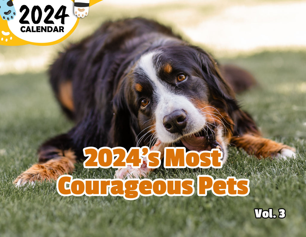 2024's Most Courageous Pets Volume Three: 2024 Wall Calendar (Published)