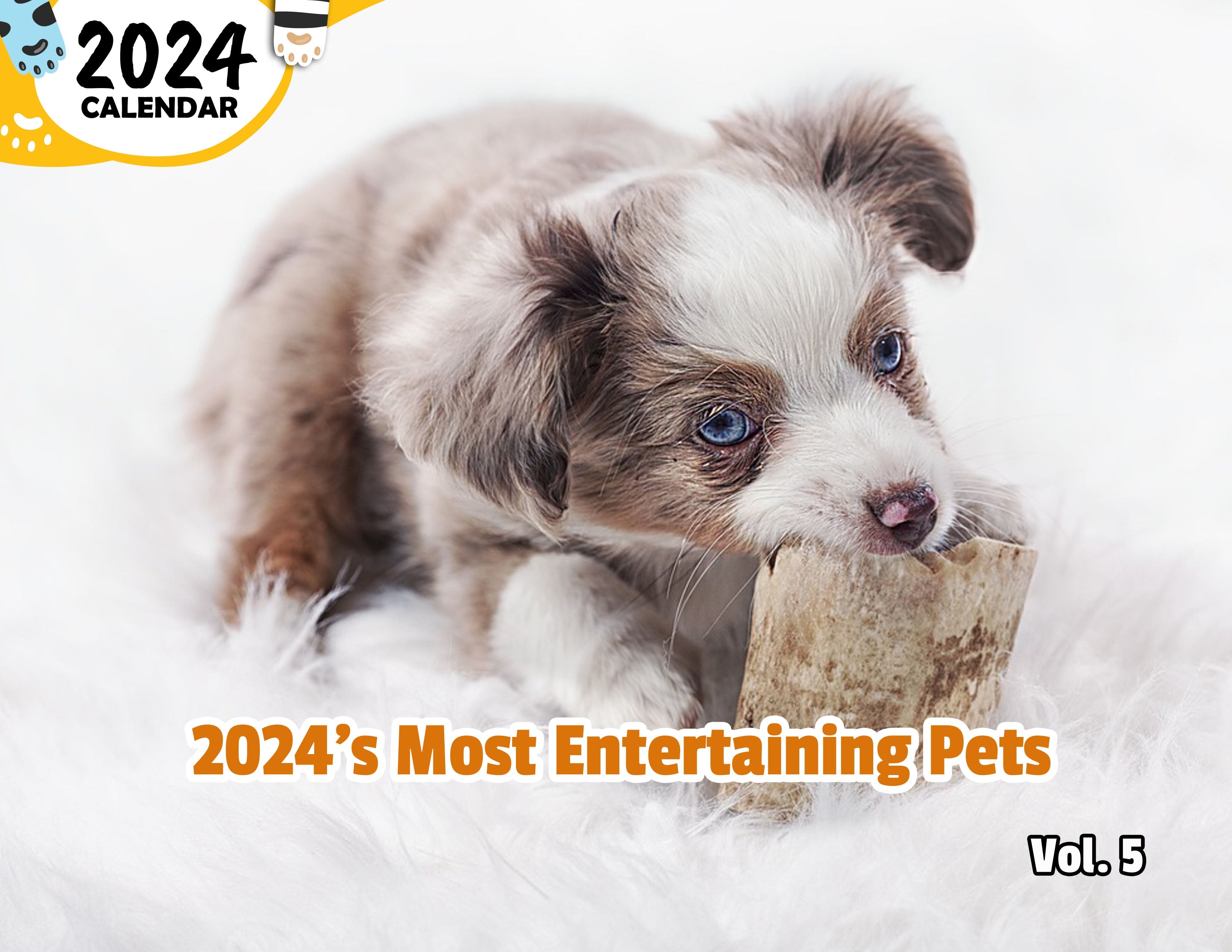 2024's Most Entertaining Pets Volume Five: 2024 Wall Calendar (Published)