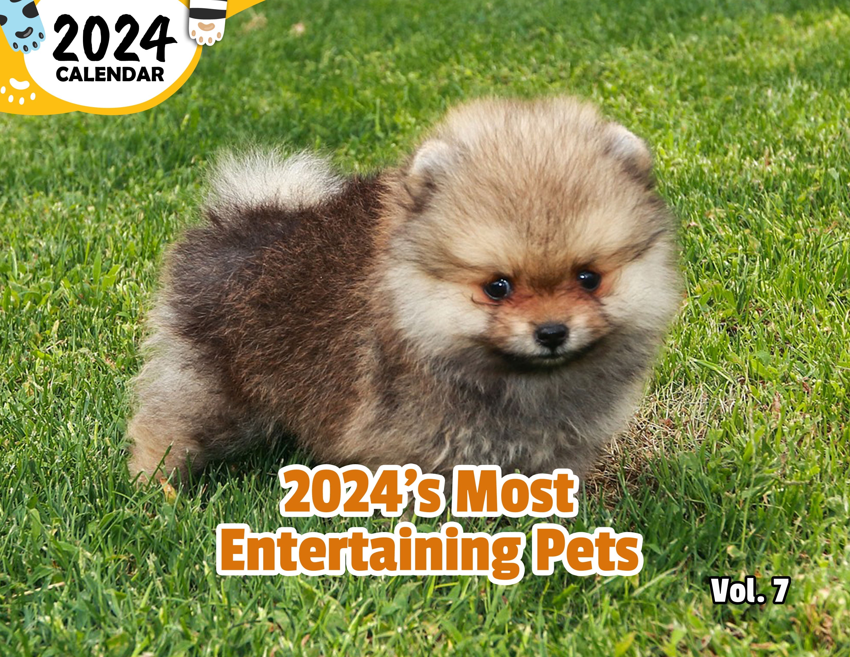 2024's Most Entertaining Pets Volume Seven: 2024 Wall Calendar (Published)
