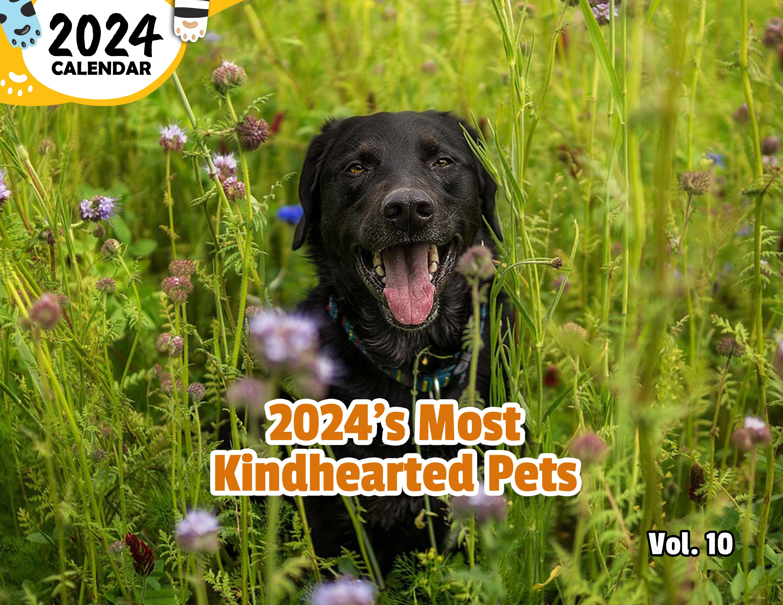 2024's Most Kindhearted Pets Volume Ten: 2024 Wall Calendar (Published)