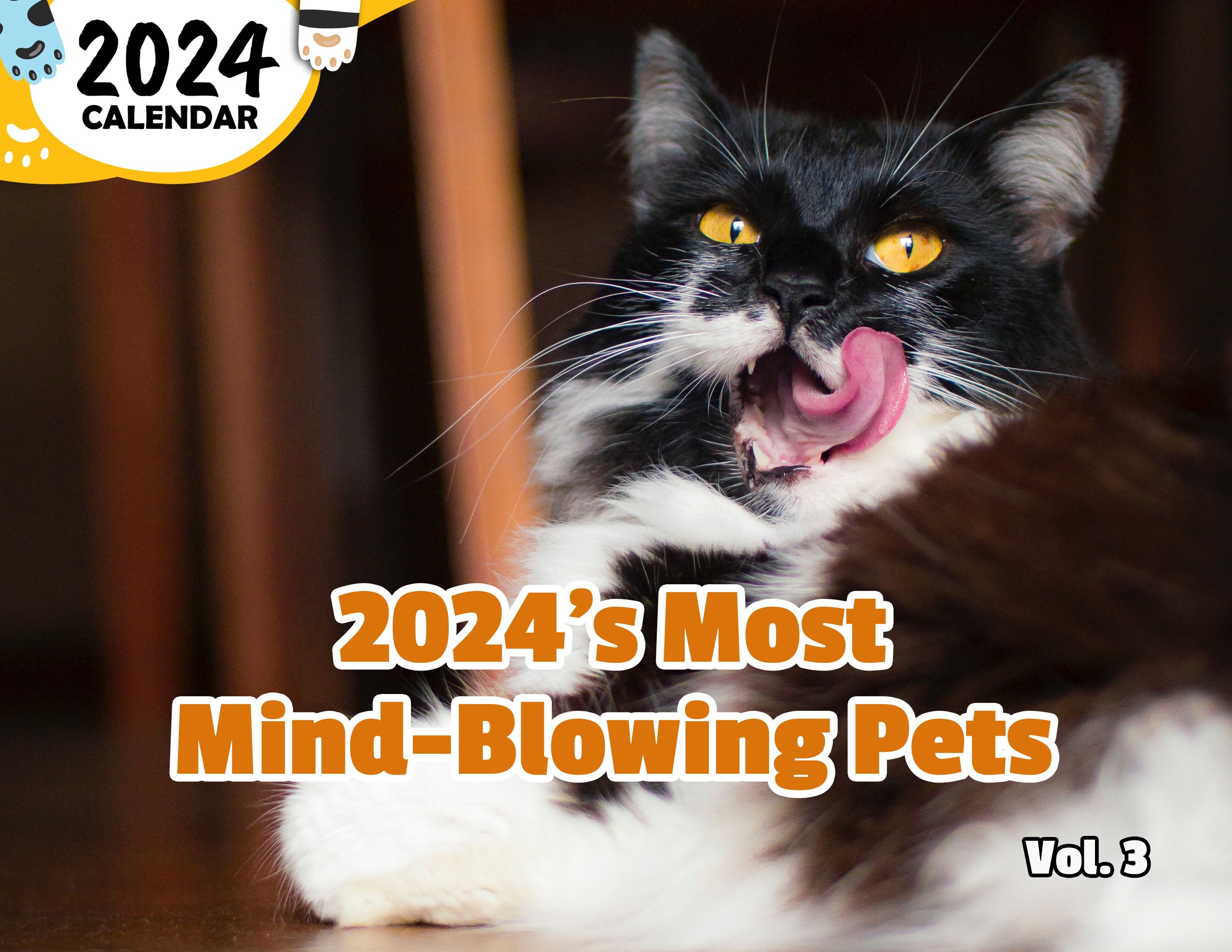 2024's Most Mind-Blowing Pets Volume Three: 2024 Wall Calendar (Published)