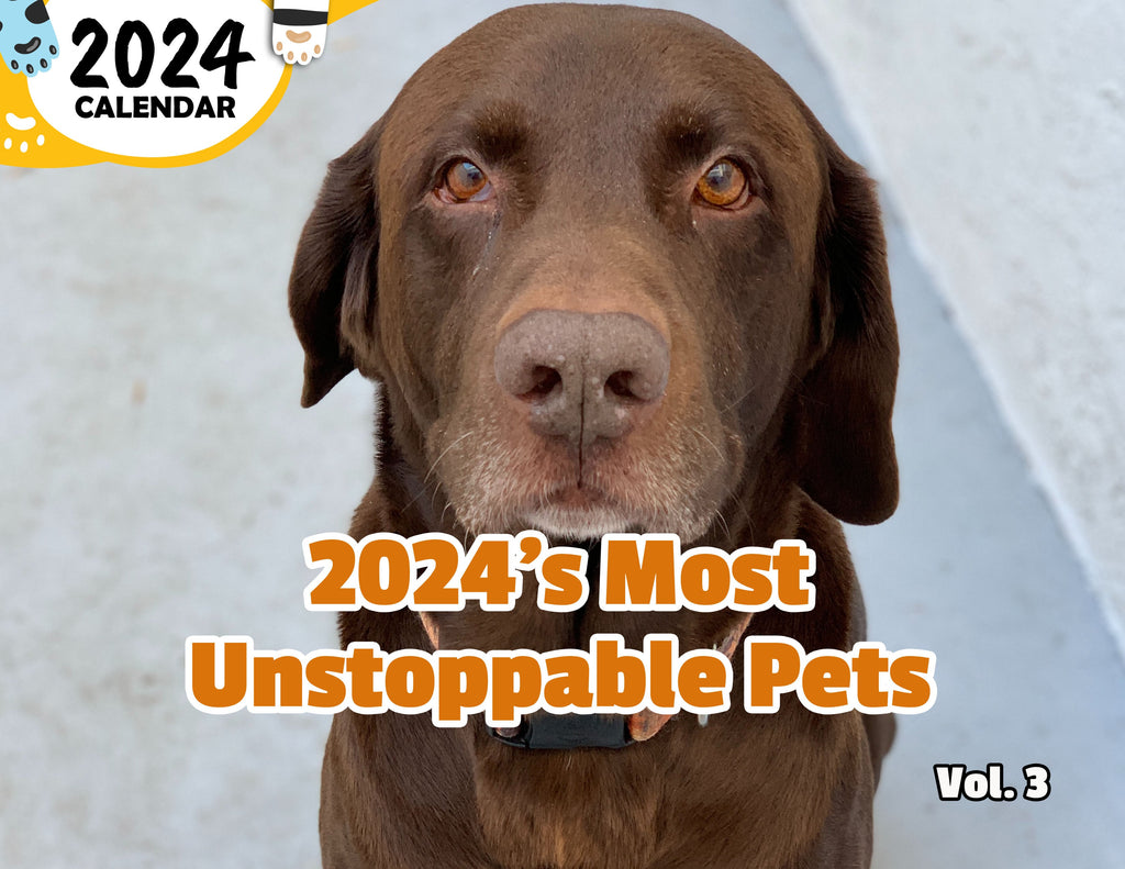 2024's Most Unstoppable Pets Volume Three: 2024 Wall Calendar (Published)