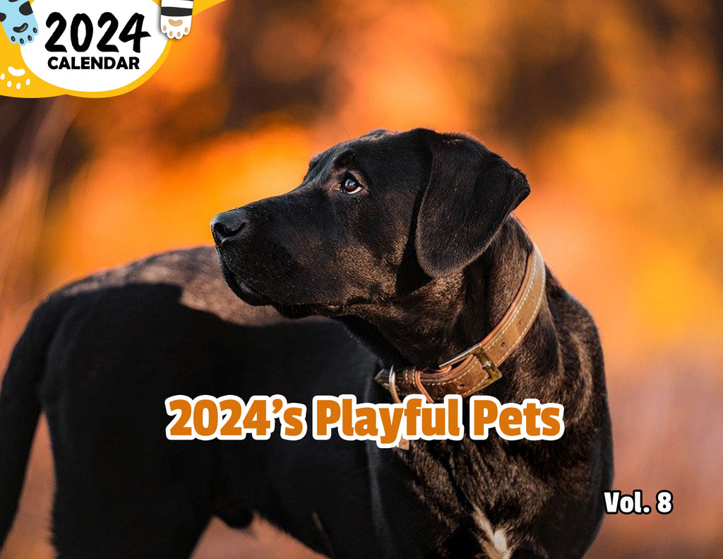 2024's Playful Pets Volume Eight: 2024 Wall Calendar (Published)