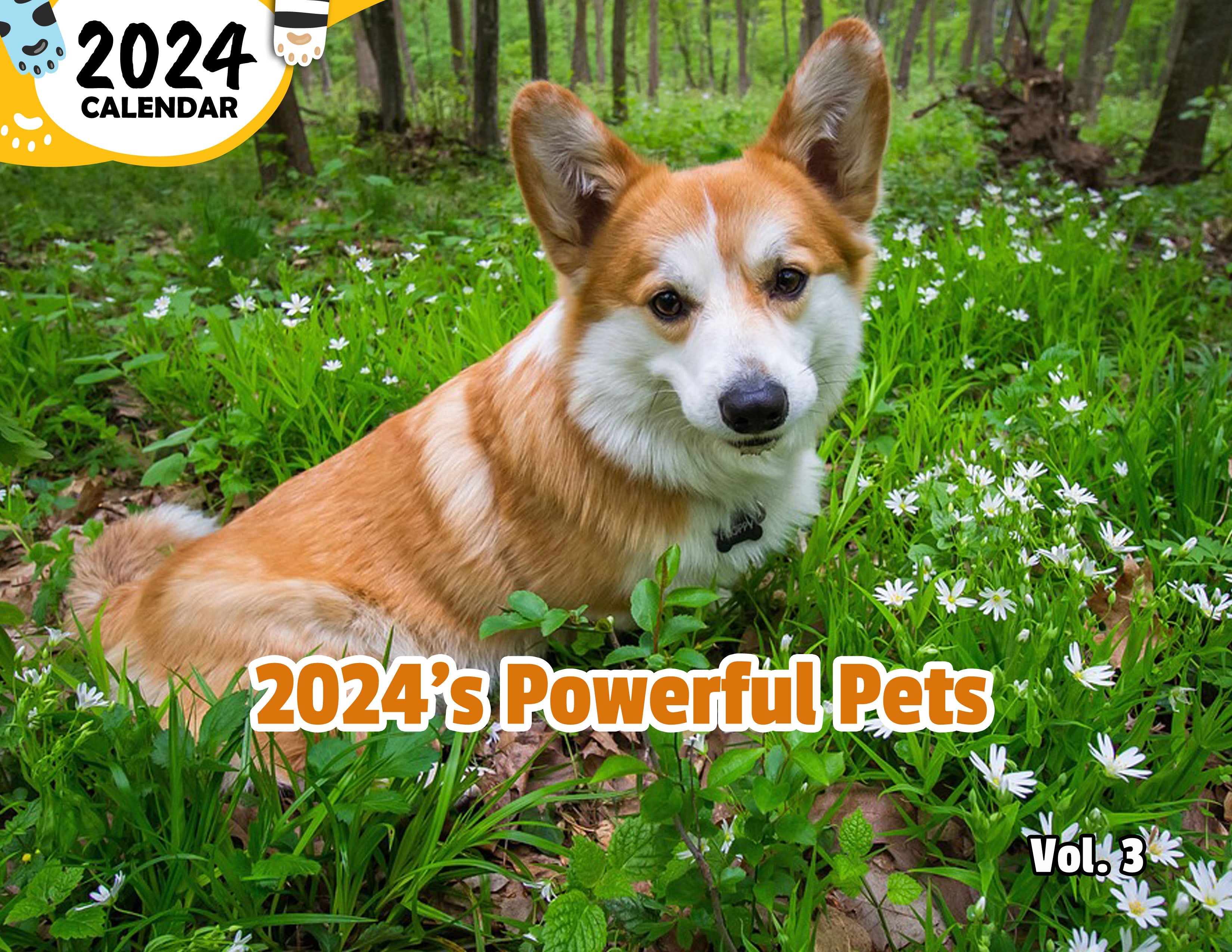 2024's Powerful Pets Volume Three: 2024 Wall Calendar (Published)