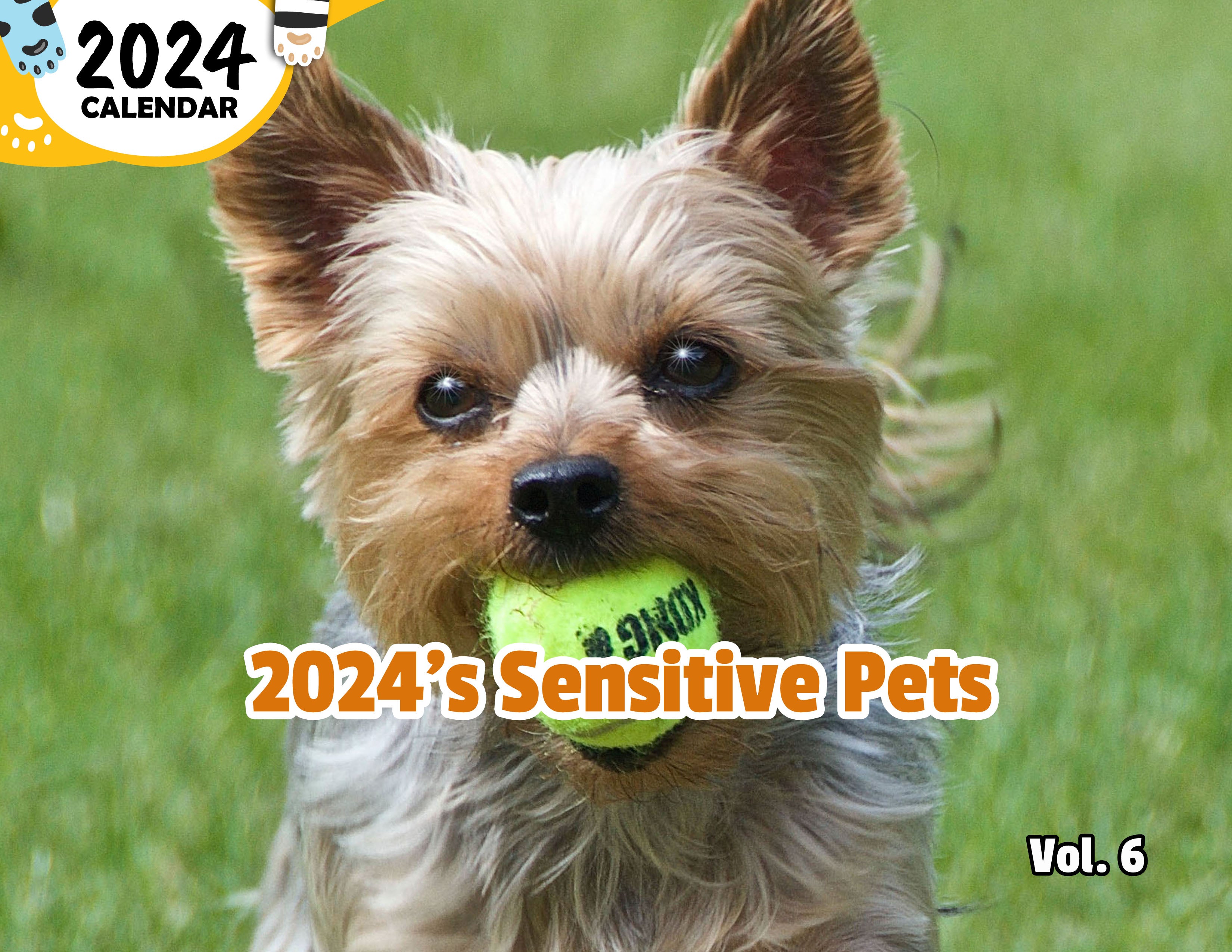 2024's Sensitive Pets Volume Six: 2024 Wall Calendar (Published)