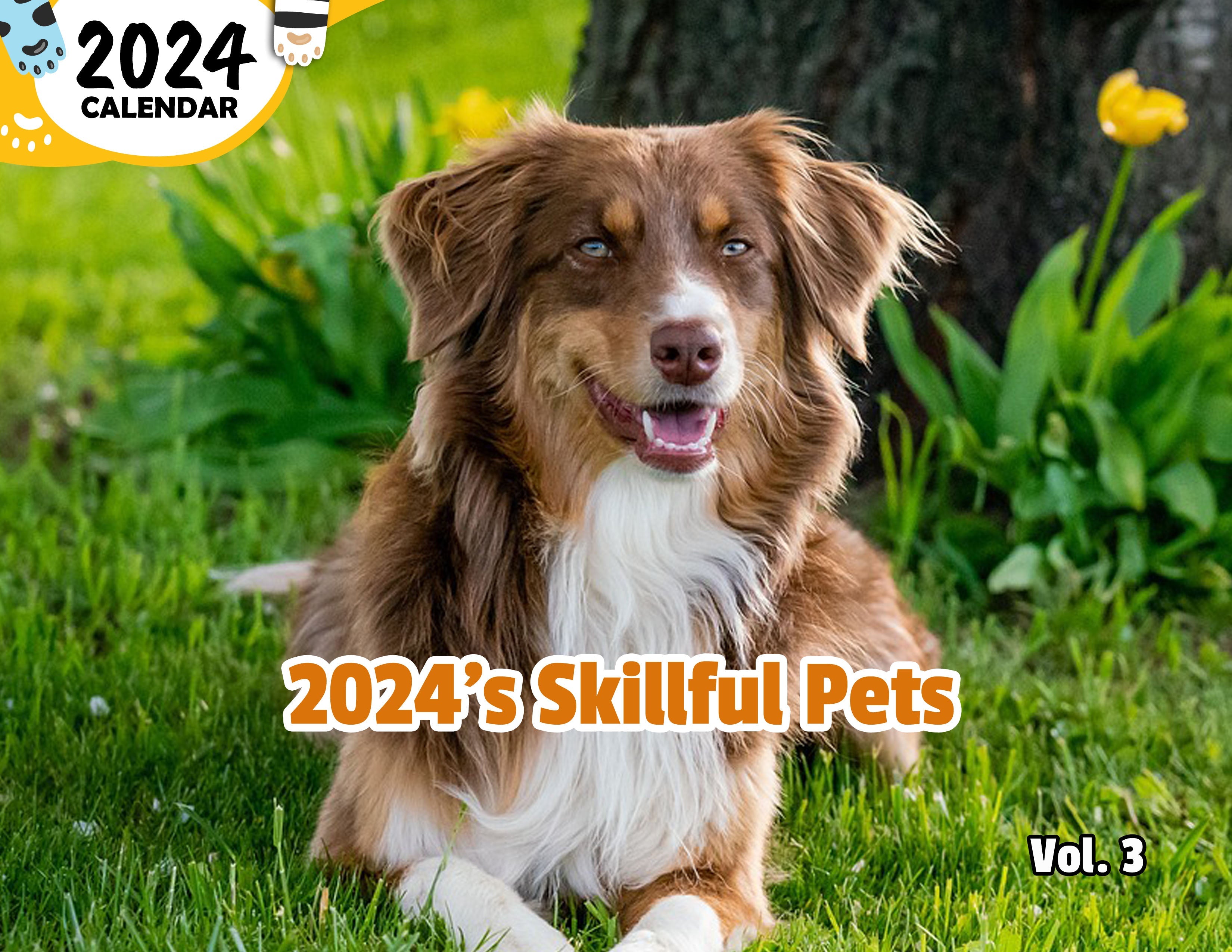 2024's Skillful Pets Volume Three: 2024 Wall Calendar (Published)