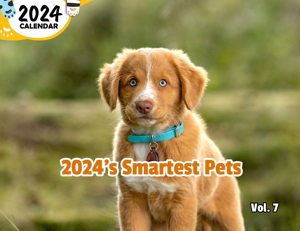 2024's Smartest Pets Volume Seven: 2024 Wall Calendar (Published)