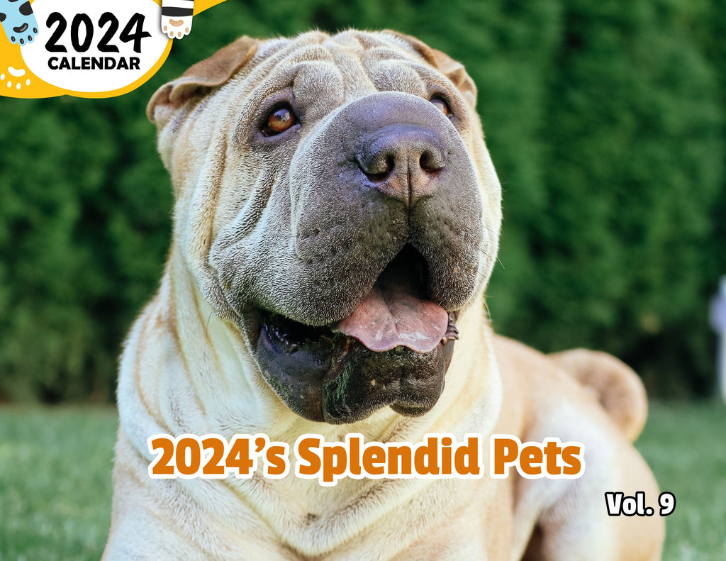 2024's Splendid Pets Volume Nine: 2024 Wall Calendar (Published)