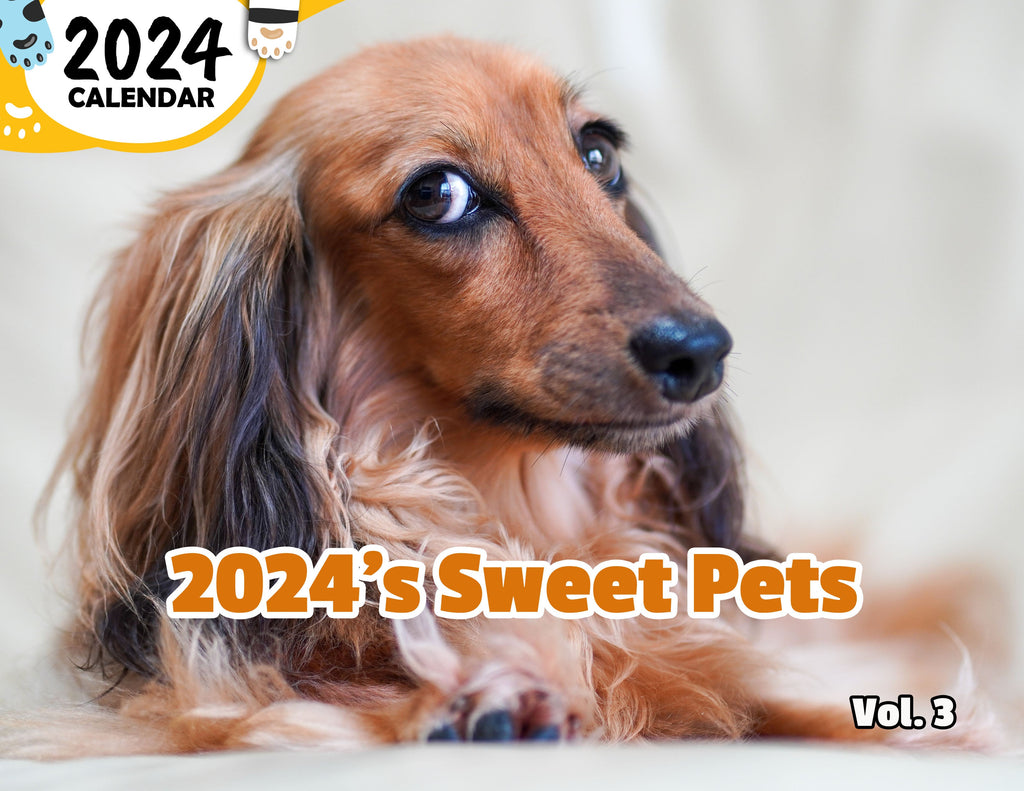 2024's Sweet Pets Volume Three: 2024 Wall Calendar (Published)