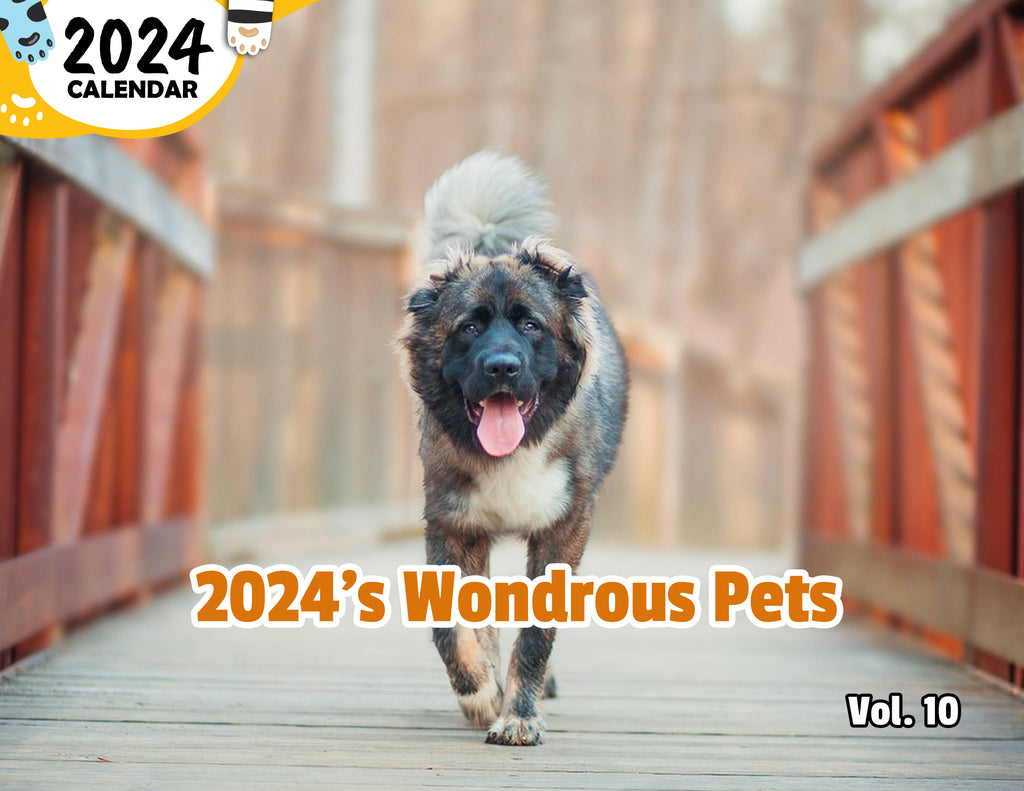 2024's Wondrous Pets Volume Ten: 2024 Wall Calendar (Published)