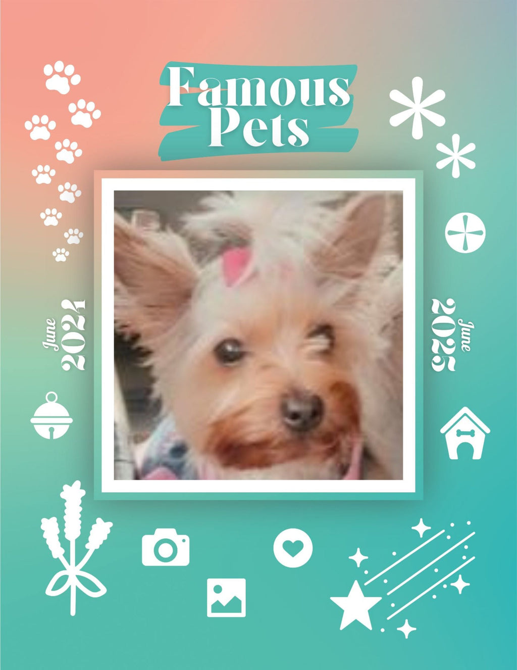 Famous Pets: June 2024-June 2025 Wall Calendar (Pre-Order)