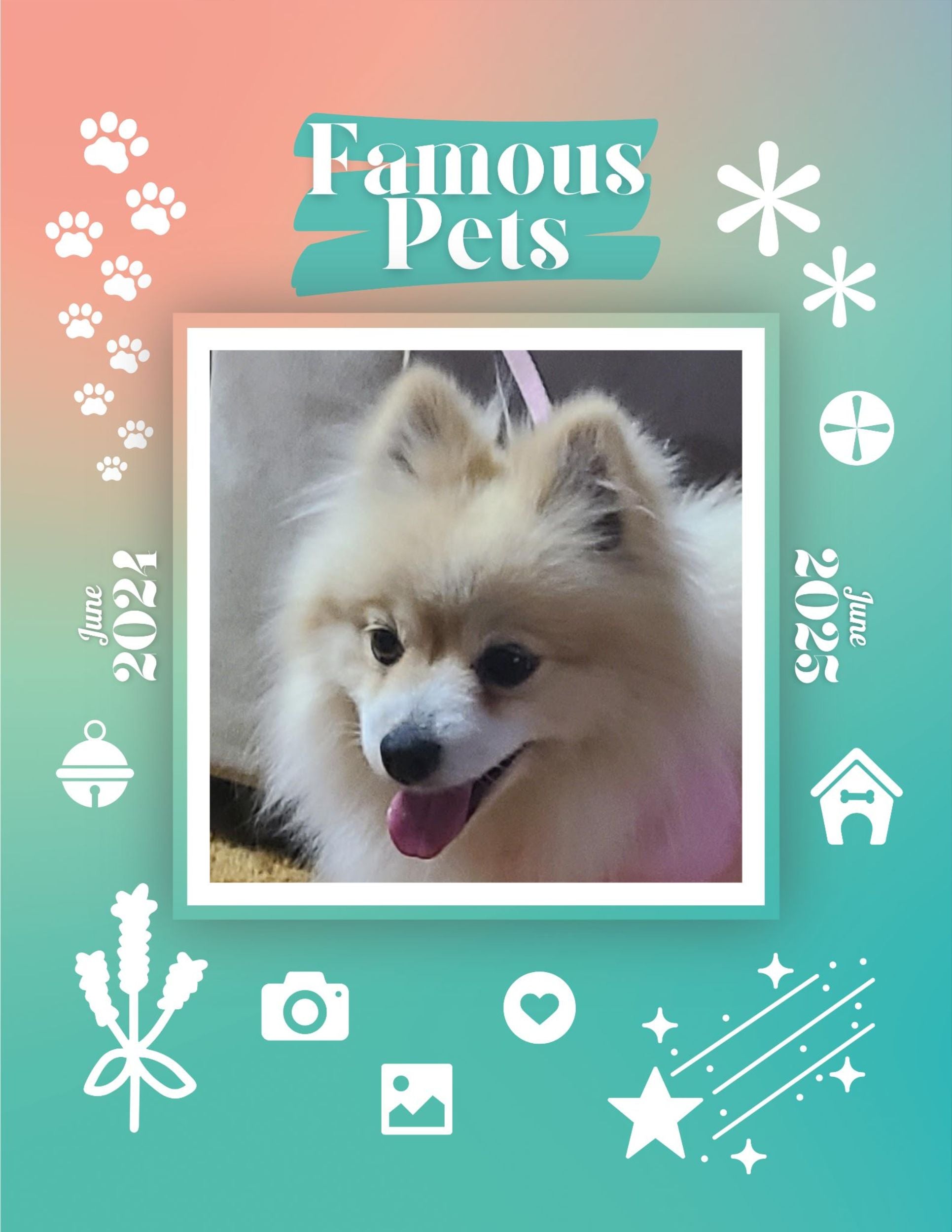 Famous Pets: June 2024-June 2025 Wall Calendar (Pre-Order)