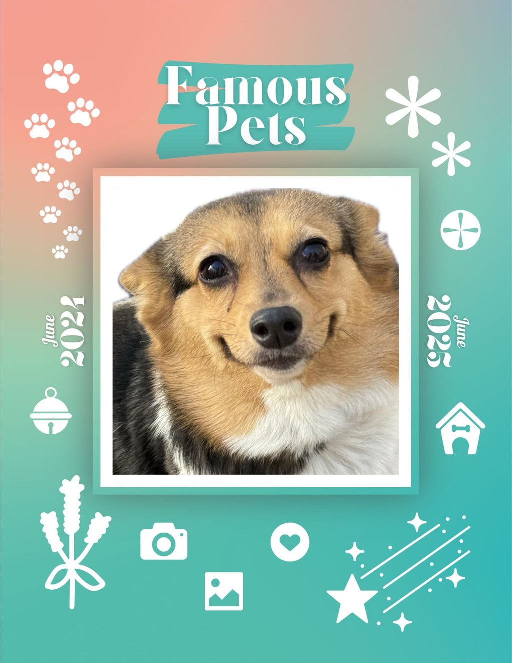 Famous Pets: June 2024-June 2025 Wall Calendar (Pre-Order)
