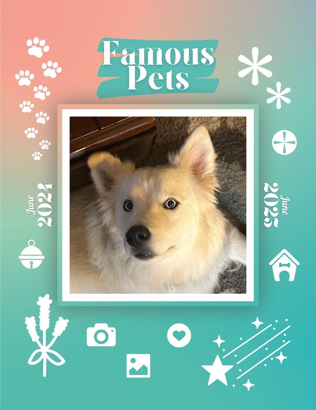 Famous Pets: June 2024-June 2025 Wall Calendar (Pre-Order)