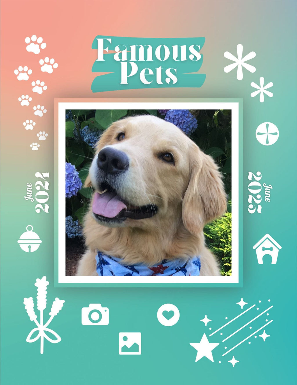 Famous Pets: June 2024-June 2025 Wall Calendar (Pre-Order)