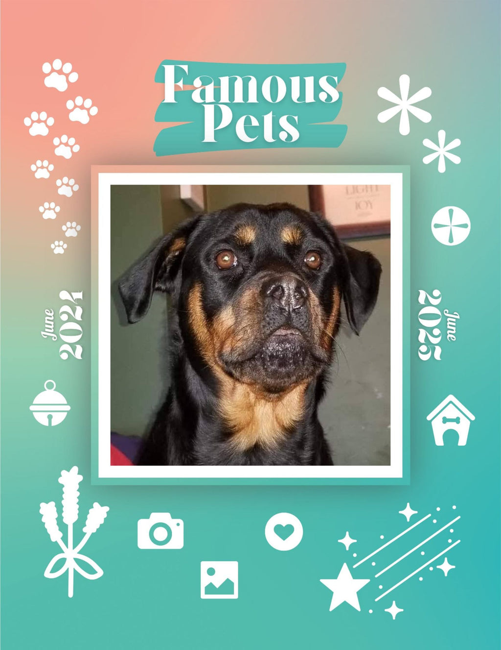 Famous Pets: June 2024-June 2025 Wall Calendar (Pre-Order)
