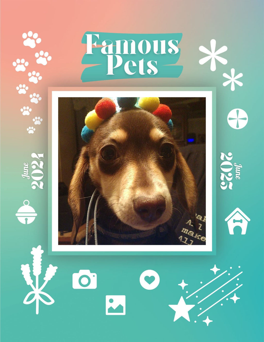 Famous Pets: June 2024-June 2025 Wall Calendar (Pre-Order)