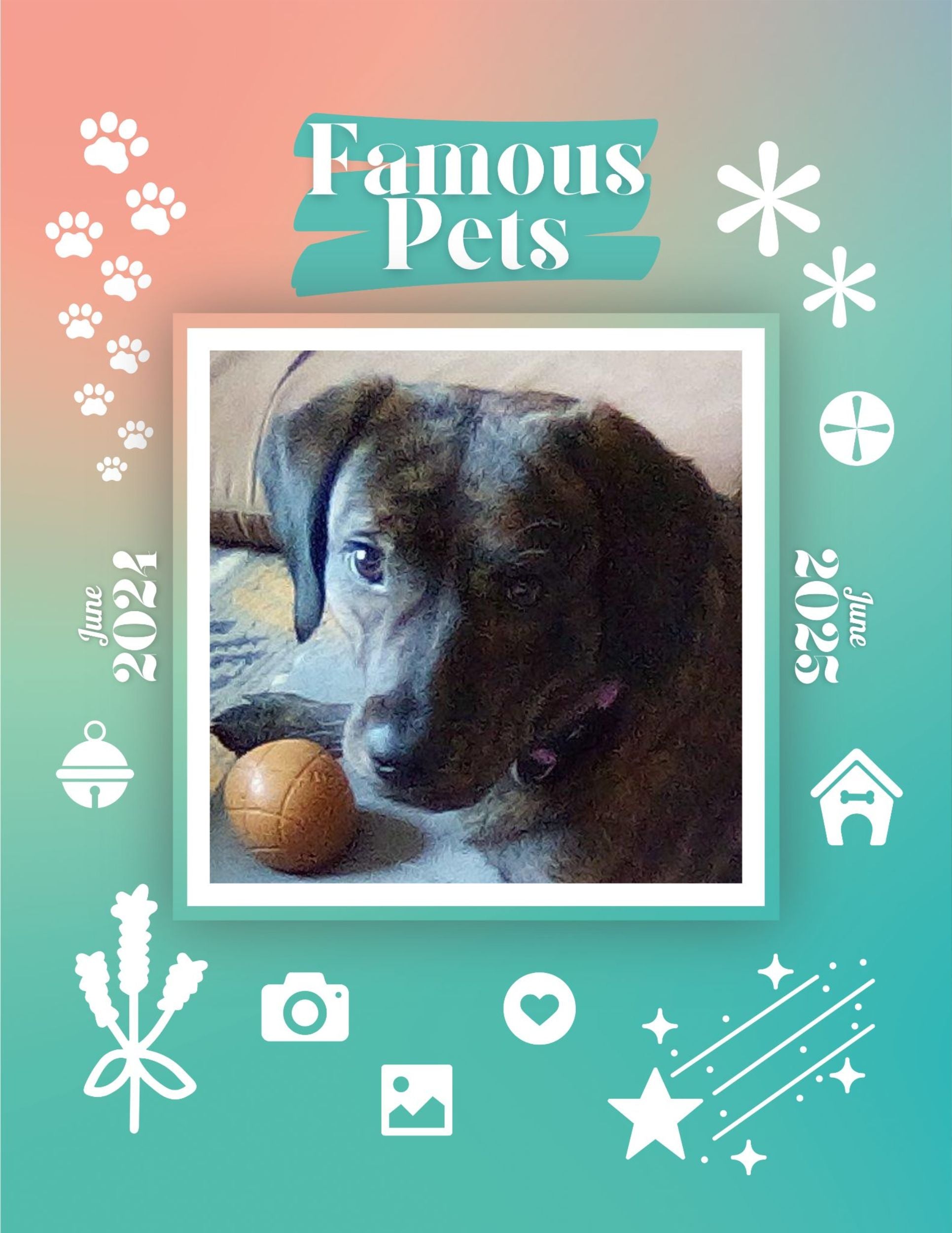 Famous Pets: June 2024-June 2025 Wall Calendar (Pre-Order)