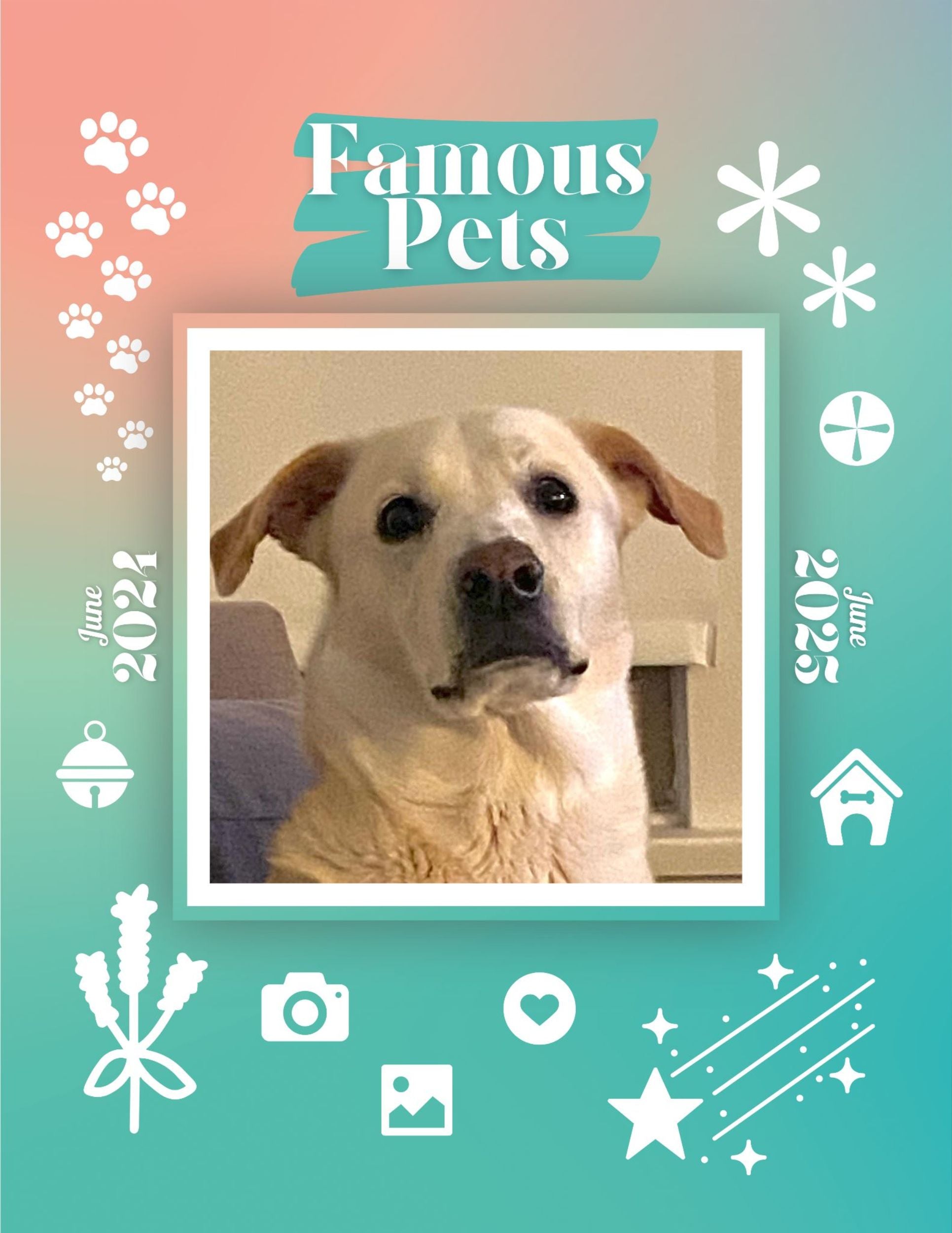 Famous Pets: June 2024-June 2025 Wall Calendar (Pre-Order)