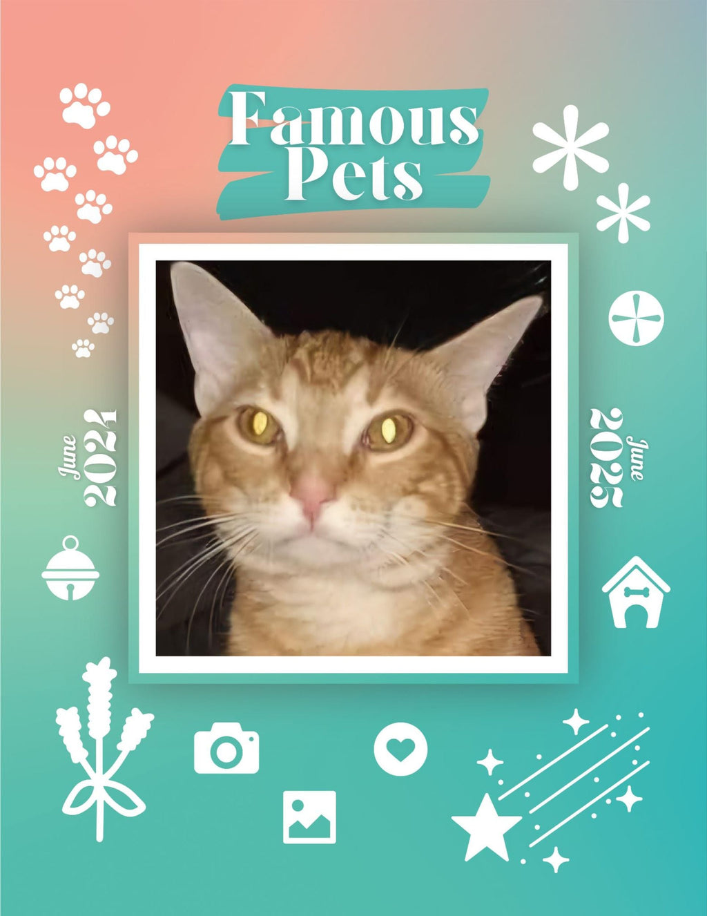 Famous Pets: June 2024-June 2025 Wall Calendar (Pre-Order)