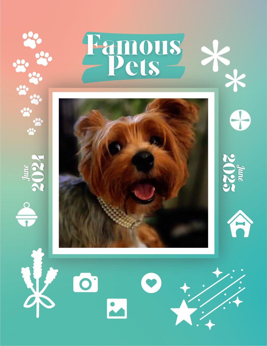 Famous Pets: June 2024-June 2025 Wall Calendar (Pre-Order)