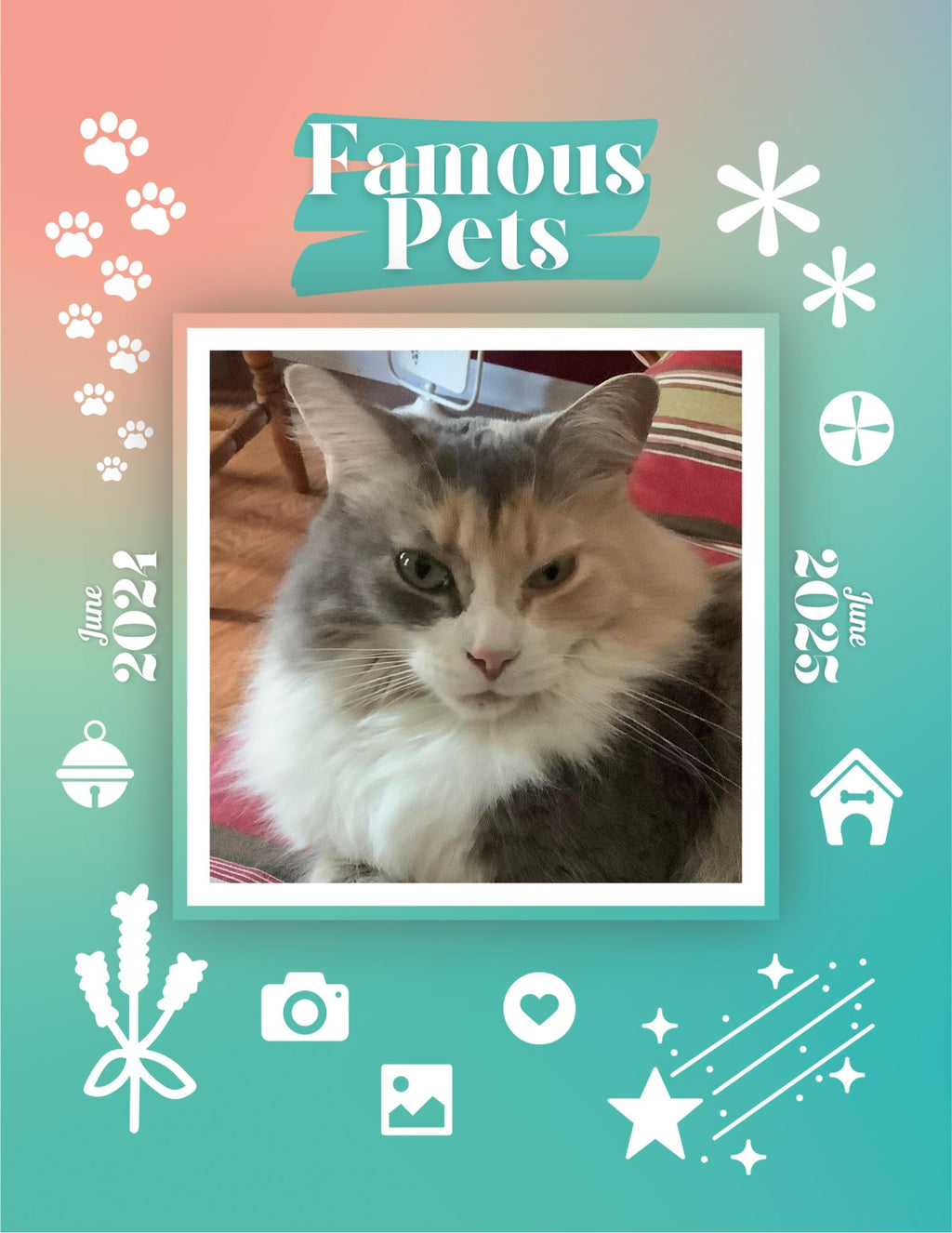Famous Pets: June 2024-June 2025 Wall Calendar (Pre-Order)