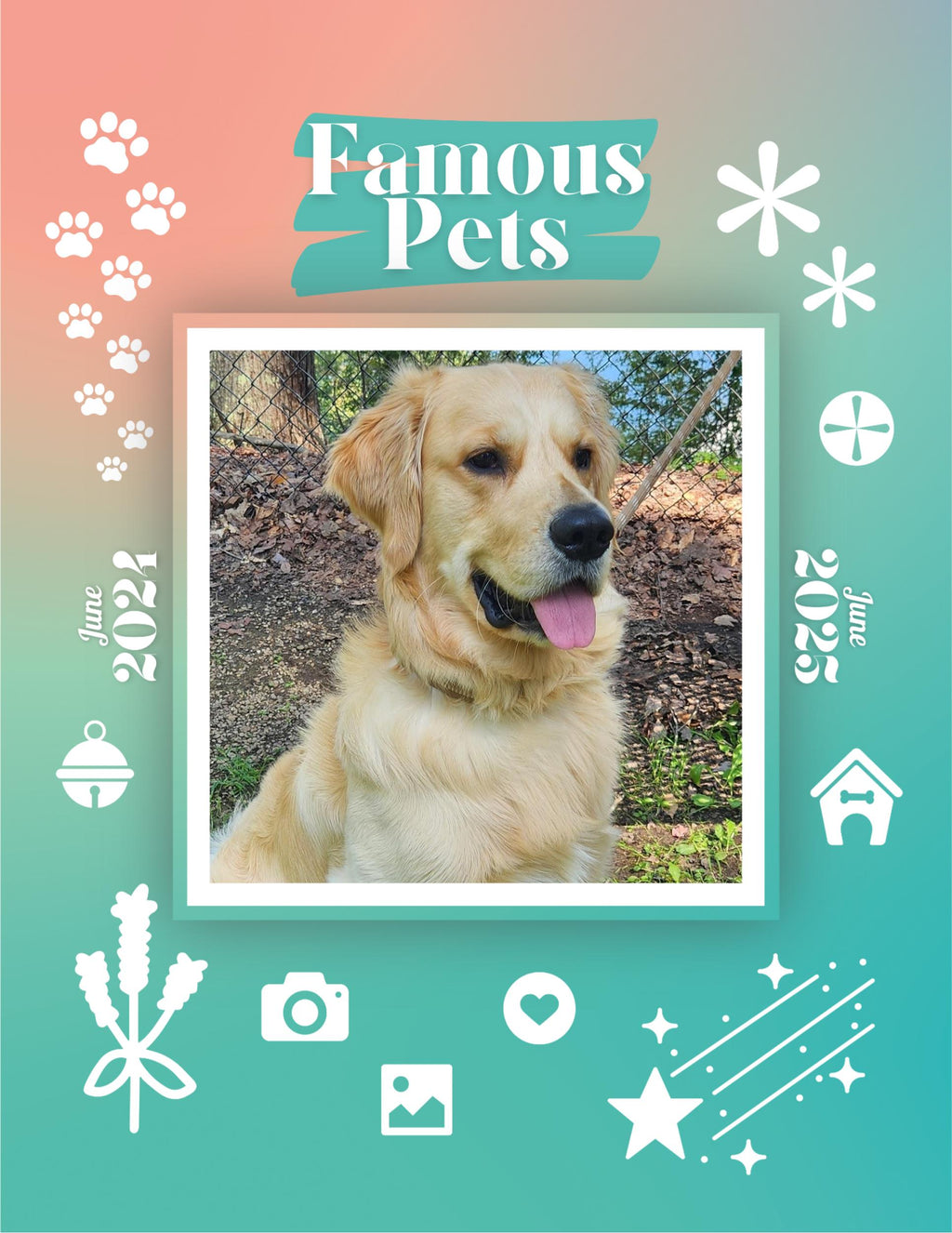 Famous Pets: June 2024-June 2025 Wall Calendar (Pre-Order)