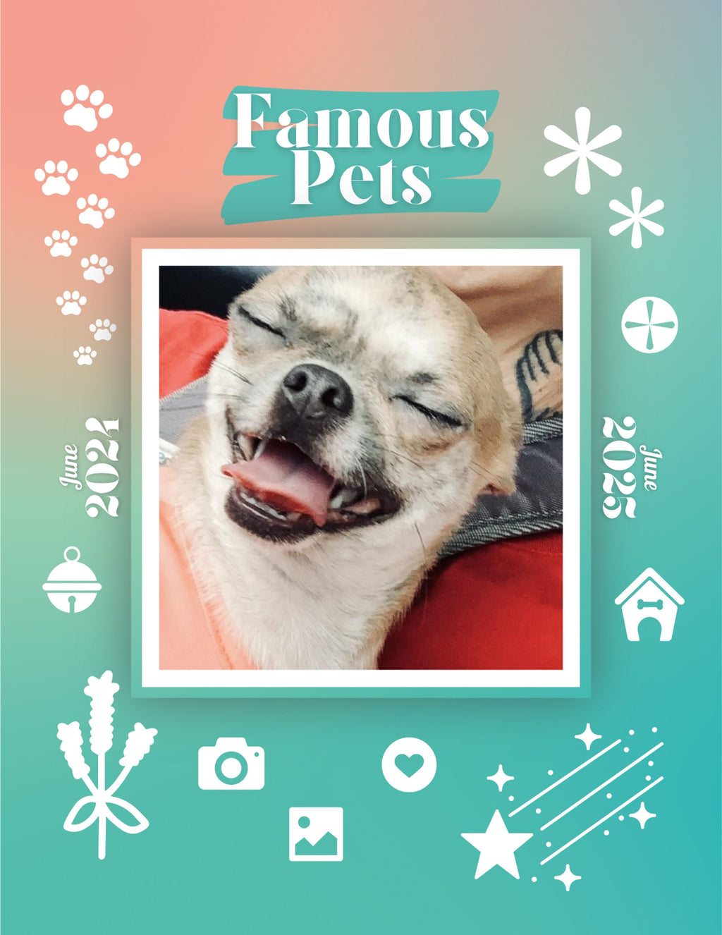 Famous Pets: June 2024-June 2025 Wall Calendar (Pre-Order)