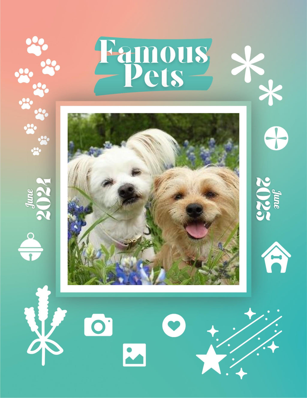 Famous Pets: June 2024-June 2025 Wall Calendar (Pre-Order)