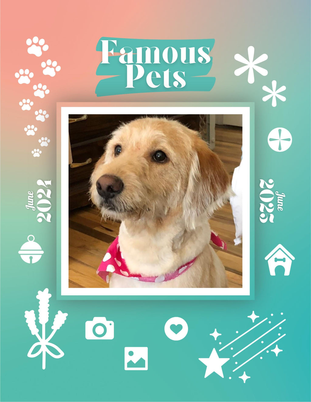 Famous Pets: June 2024-June 2025 Wall Calendar (Pre-Order)